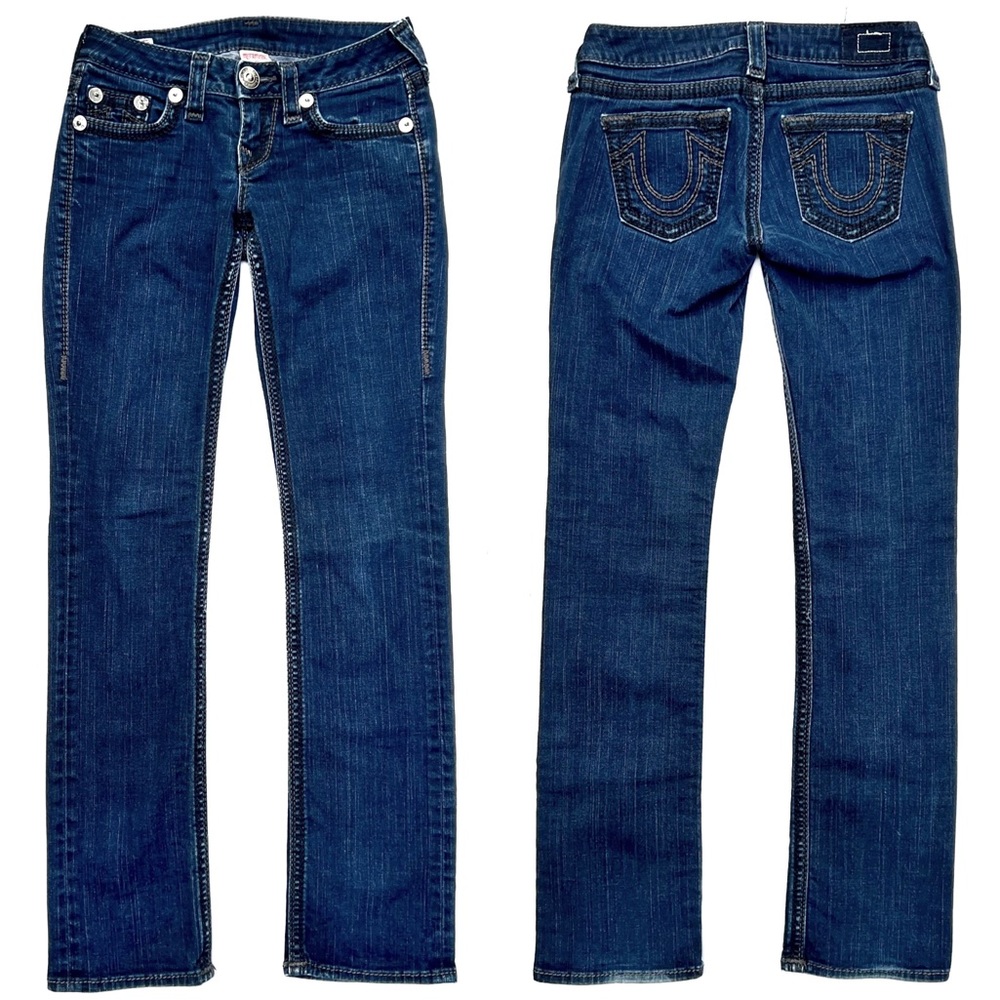 True Religion Dark Blue Johnny Big QT Low Rise Denim Jeans